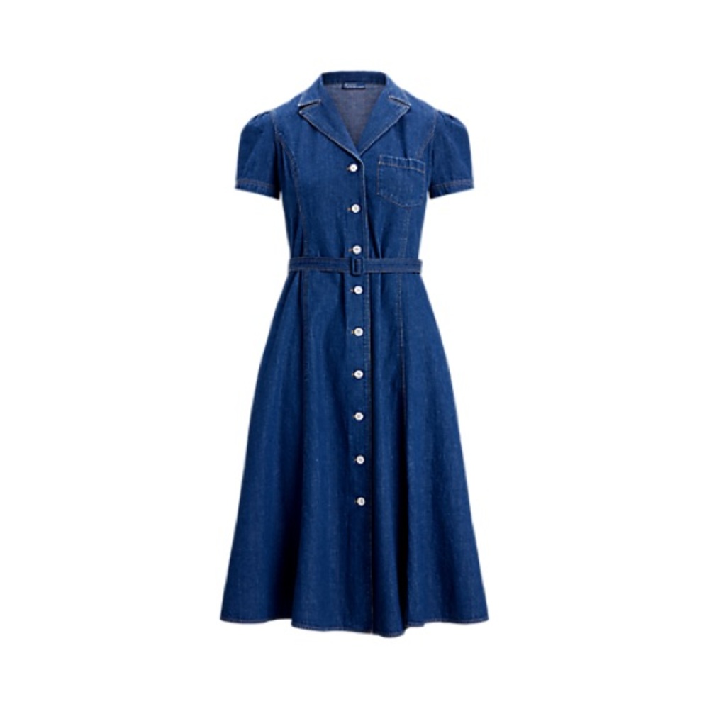 Polo Ralph Lauren Buttoned Denim Midi Dress Rare
medium deep indigo blue - Picture 10 of 10